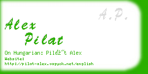 alex pilat business card